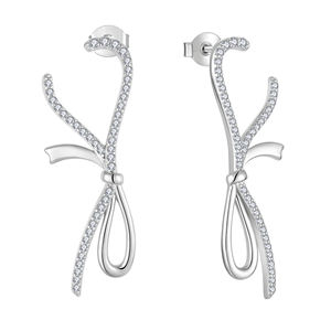 Boucle d'oreille en zircon cubique 3A en argent sterling 925, boucle d'oreille de créateur coréen en or <span class=keywords><strong>Xlove</strong></span> - Product Image 2