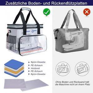 Free Sample Big Size Rolling <b>Sewing</b> <b>Machine</b> Bag, <b>Heavy</b> <b>Duty</b> Rolling <b>Sewing</b> <b>Machine</b> Tote, Fits Most <b>Machines</b> with More Space - Product Image 3