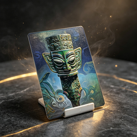 Maßgefertigte 3D UV-Veredelte Holographische Kartonagen Digitaldruck Individuell Geformte Einzigartige Textur-Karten für Sonderanfertigungen