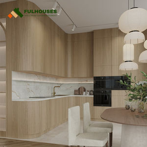 Yarı daire mutfak dolapları lüks mutfak kavisli dolapları çağdaş kavisli şekilli mutfak dolapları - Product Image 6