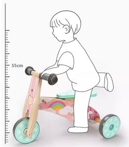 Jouet licorne pour enfants de 3 à 7 ans, vélo coulissant en <span class=keywords><strong>bois</strong></span> sans pédale anti-renversement pour nourrissons et tout-petits - Product Image 6