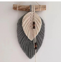 Main Boho Grand Macramé Tenture Murale Feuille pour La Décoration De La Maison Merveilleux Accessoires Tapisserie Salon Chambre