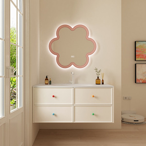 Modern cosmetic bathroom cabinet combination ceramic integrated basin washbasin cream bathroom washbasin - Product Image 1