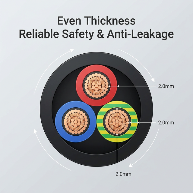 NH-RVV Flame Retardant Fire Resistant PVC Oxygen-Free Copper Flexible Power Cable 300V/500V IP54 for Security Applications