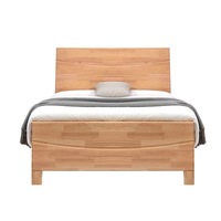 Lit plateforme en bois de pin massif 2026, panneaux MDF, design moderne entièrement naturel, non pliable, chambre à coucher, bureau, 1,2 m/1,8 m, plusieurs tailles