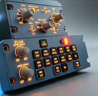Panneau de commande radar météorologique physique, accessoire DIY fait main pour la construction d'un simulateur de vol A320 immersif