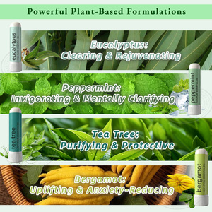 OEM Easy <strong>Breathe</strong> Aromatic Nasal <strong>Inhaler</strong> Sticks Daily Refreshing Boost Energy 4 Pcs/Set - Product Image 3