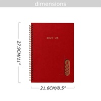 Carnet de notes à spirale Yihe New 8,5 x 11 avec motif de feuilles ajourées, options de coffret cadeau Noël/mariage disponibles
