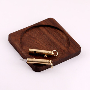 Mini Brass Utility Knife Stainless Steel Blade Keychain Pendant Portable Outdoor Handheld Knife - Product Image 1