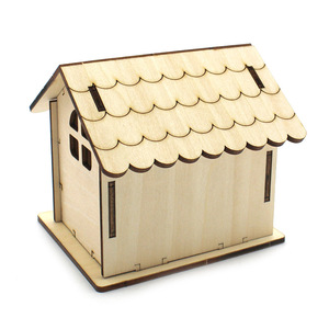 Kit de construction de maison en bois pour enfants, jouet éducatif scientifique, apprentissage STEAM, modèle artisanal, 4-6 ans - Product Image 1