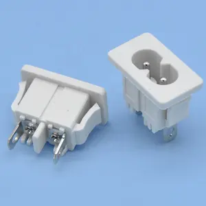 交流工业电缆电源线D/b型插头母适配器AC-027 AC-009 DB-8插孔C8插座印刷电路板