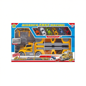 Camión Portacoches de Carreras Bisarca, de Metal Fundido a Presión, con 6 Autos, 54 cm de Largo, para Niños de 3 Años en Adelante - Product Image 2