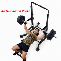 Support de Squat Multifonction Réglable en Gros avec Barre de Traction, Rack de Musculation Robuste pour Équipement de Musculation en Salle de Sport