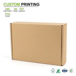 Boîte en carton ondulé résistante à l'écrasement, en gros, en carton kraft naturel, pour l'expédition de produits électroniques délicats, en vrac - Product Image 1