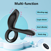 Vibrationsring für Männer mit Elektrischer Fernbedienung, Sperma-Verschluss, Penisring mit 10 Geschwindigkeiten, G-Punkt-Vibrator