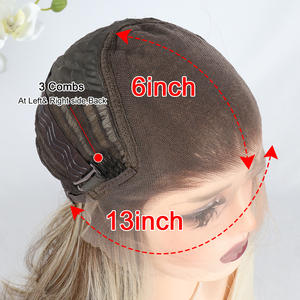 Pelucas de Cabello Sintético Julianna Wholesale Futura Fiber, Rizado Natural, Resistentes al Calor, 13X6, sin Pegamento, con Frente de Encaje HD <span class=keywords><strong>para</strong></span> Mujer - Product Image 3