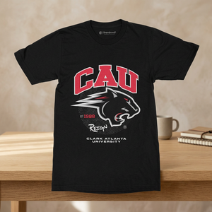 T-shirt uni à manches courtes style streetwear Clark Atlanta University CAU, tee-shirt universitaire personnalisé unisexe 100% coton coupe classique campus - Product Image 2