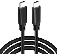 SYONG kabel pengisian daya USB 3.0, kabel Tipe c pria ke Tipe c pria dengan jaket PVC Transfer Data, kabel pengisian daya cepat untuk Laptop Tablet iPad iPhone