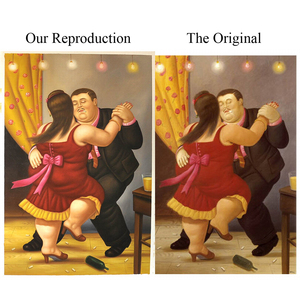 Dipinto a Olio Fatto a Mano Stile <span class=keywords><strong>Botero</strong></span>, Parodia della Monna Lisa, Ritratto di Donna Curvy e Formosa su Tela, Decorazione Murale per Soggiorno - Product Image 4