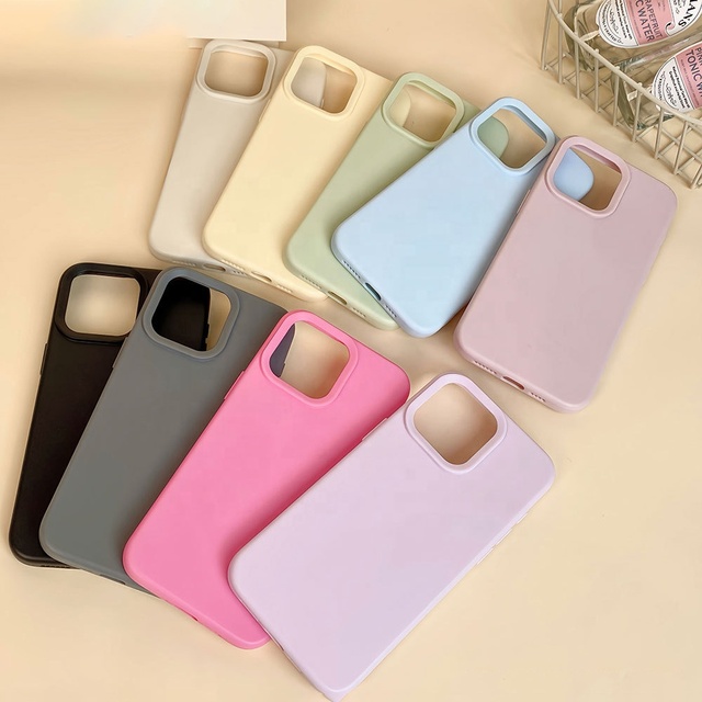 Wholesale Luxury Silicone TPU Shockproof Back Cover Phone Case for iPhone 17 16 15 14 13 Mini Pro Max Mobile Coque