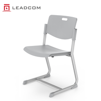 Chaise de formation empilable Leadcom L-M07 en plastique PP, ergonomique, pour salle de cours, salle de conférence, chaise d'étudiant pour salle de classe et salle de réunion