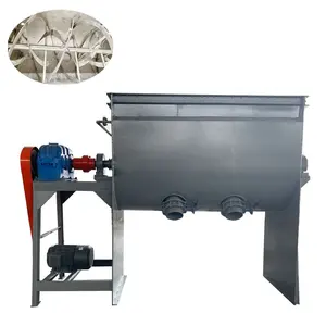 Wall putty powder horizontal mixing machine chemical fertilizer mixer ribbon mixer