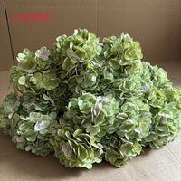 Bunga Artifisial Dalian Chermy Berkualitas Tinggi 3D Real Touch Bunga Lateks Hijau Hydrangea Bunga Artifisial untuk Dekorasi Pernikahan