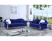 Ensemble de canapés de luxe au design moderne en tissu velours pour salon, fabriqué par une usine de meubles