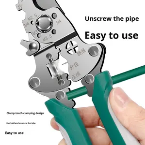 लोकप्रिय स्टेनलेस स्टील इलेक्ट्रीशियन तह तार स्ट्रिपर क्रिम्पिंग पेलर डिय बहु-कार्यात्मक सेरेटेड कटिंग केबल ओम - Product Image 3