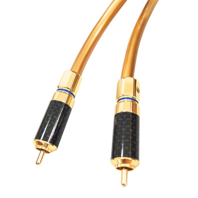 HLY 1.5M (4.92 FT) HiFi Oxygen-Free Copper RCA Audio Cable Gold-Plated Plugs Dual Shielded PVC Jacket for Amplifier Turntable