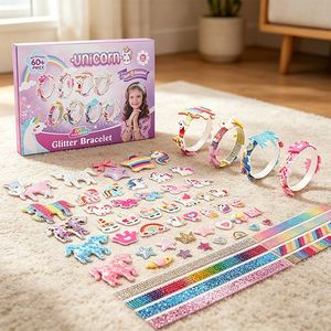 Rainbow Bow Maker <b>Kit</b> Girls <b>DIY</b> Headbands Hair Clips Ribbons Gems Butterflies Handmade Craft Toy Retail Box Supply - Product Image 6