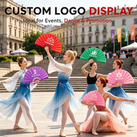 Ventaglio a Costole in Plastica all'Ingrosso, Decorazione Estiva Portatile, Design a Colori Completi OEM per Souvenir Turistici e Regali Nuziali