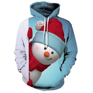 TAGVO Unisex Hooded 3D Printed 100% Cotton Autumn Christmas <strong>Jumpers</strong> Graphic Pullover Ugly Funny Long Sleeve Oversized - Product Image 3