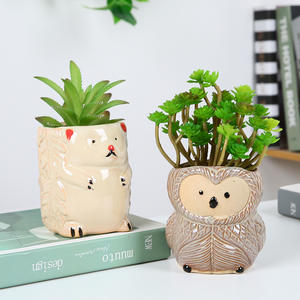 Maceta <span class=keywords><strong>de</strong></span> Cerámica <span class=keywords><strong>con</strong></span> Forma <span class=keywords><strong>de</strong></span> Zorro <span class=keywords><strong>de</strong></span> Dibujos Animados <span class=keywords><strong>de</strong></span> 4.3 Pulgadas para Suculentas, <span class=keywords><strong>Cactus</strong></span> y Plantas <span class=keywords><strong>de</strong></span> Interior - Product Image 3