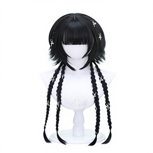 Perruque complète pour femme, style Lolita japonais, <span class=keywords><strong>cheveux</strong></span> courts simulés, couleur tendance, pour célébrités d'Internet - Product Image 1