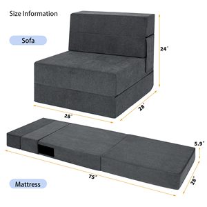 Kursi lipat dalam ruangan, tempat tidur <span class=keywords><strong>Sofa</strong></span> tunggal lantai dapat dilipat, satu untuk ruang tamu - Product Image 2