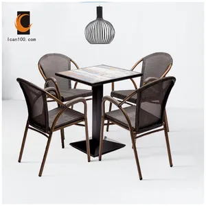 Trending Products Restaurant Tables And Chairs Vintage Dining Furniture For Cafe Restaurant Sets