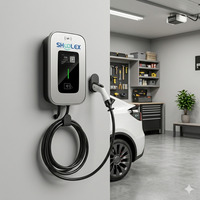 Cargador de Vehículos Eléctricos de 7KW para BYD OEM, Estación de Carga de Pared de 32A, OCPP 1.6J, Tarjeta RFID, Cargador Rápido para Autos Eléctricos