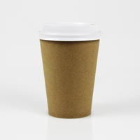 Tasses de café de papier biodégradables écologiques de 8oz 12oz 16oz avec des couvercles pour le thé ou toute autre boisson