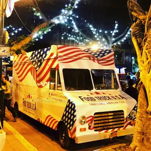 Truk Listrik Amerika Makanan Cepat Saji Dapur Kebab Van untuk Dijual