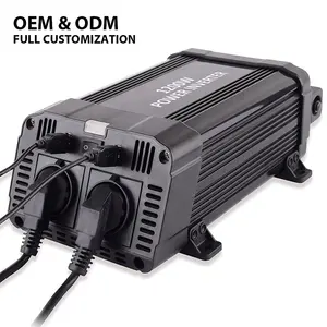 Inversor de corriente de onda sinusoidal pura Universal TONNY de 1000 vatios y 1200W, 12V, 24V, 220V CC a CA, múltiples tipos de salida con soporte OEM