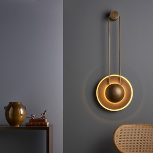 Modern Round Wall Lamp 350mm Diameter LED E27 Switch Control For Living Room Bedroom Study Hallway Decoration - Product Image 2