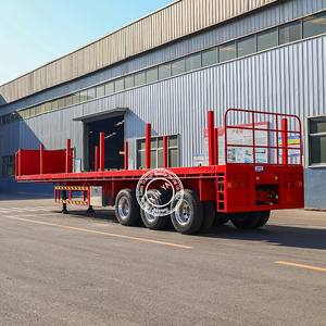 Promotion : Semi-<span class=keywords><strong>remorque</strong></span> plateau extensible 2, 3 ou 4 essieux, haute qualité, <span class=keywords><strong>prix</strong></span> usine, longueurs 40, 60, 80 pieds, à vendre - Product Image 2