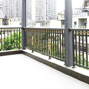 Modern siyah <span class=keywords><strong>Metal</strong></span> merdiven alüminyum korkuluk Villa güverte ve balkon dekoratif güverte korkuluğu sistemi için güzel tasarım - Product Image 5