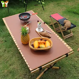 PU deri masa örtüsü kapak yağa dayanıklı kamp Mat Pad piknik barbekü masa paspaslar açık masa koruyucu