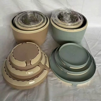 Ensemble de 3 chauffe-plats portables avec poignée de transport, casserole isolée de luxe, intérieur en acier inoxydable, haute qualité, fabriqué en Chine