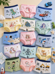 Sous-vêtements pour enfants en coton doux, styles variés, pour garçons et filles, vente en gros, stock en vrac pour la revente, mélange aléatoire - Product Image 5