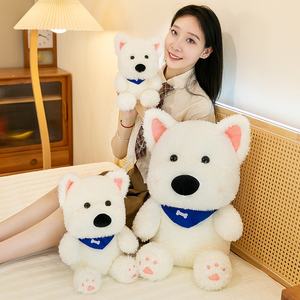 Écharpe bandana personnalisée avec logo imprimé, broderie, peluche douce, mascotte de chien West Highland White Terrier <span class=keywords><strong>Westie</strong></span> - Product Image 4