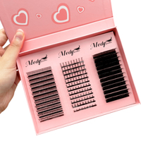 Extensions de Cils Medylashes en Gros, Plateaux d'Extensions de Cils Soie Douce Premium Noir Mat Volume Cachemire Velours