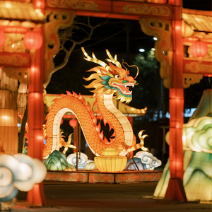 Гигантский китайский фонарь в форме дракона (Лунг) для декораций на Лунный Новый год, Пасху, День Благодарения – водонепроницаемый - Product Image 4